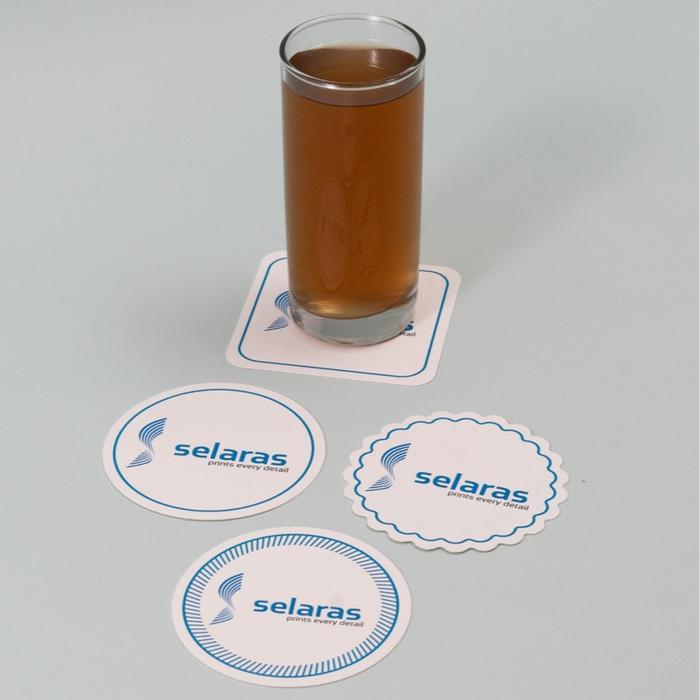 Tatakan Gelas Custom FK Coaster Paper Desain Bebas Full Print