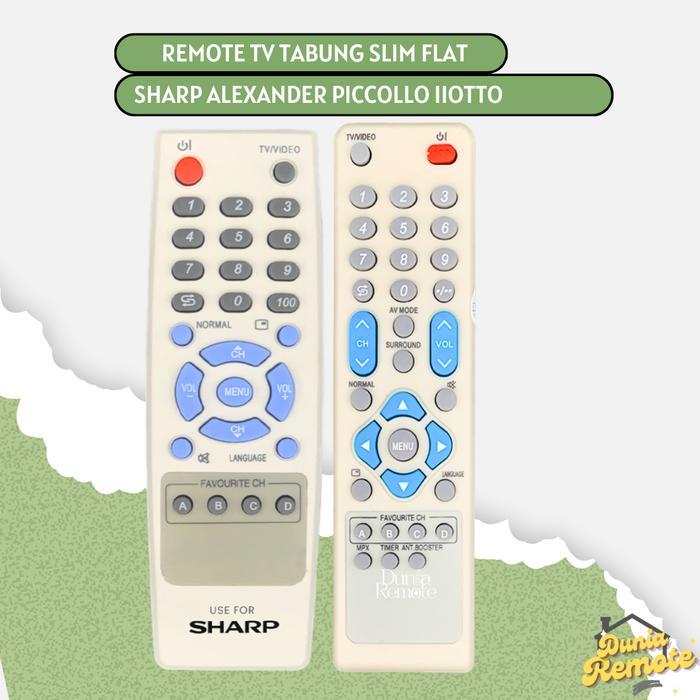 Remot Remote TV Sharp pengganti remote TV Tabung Alexander Slim Flat PICCOOLLOO No Setting