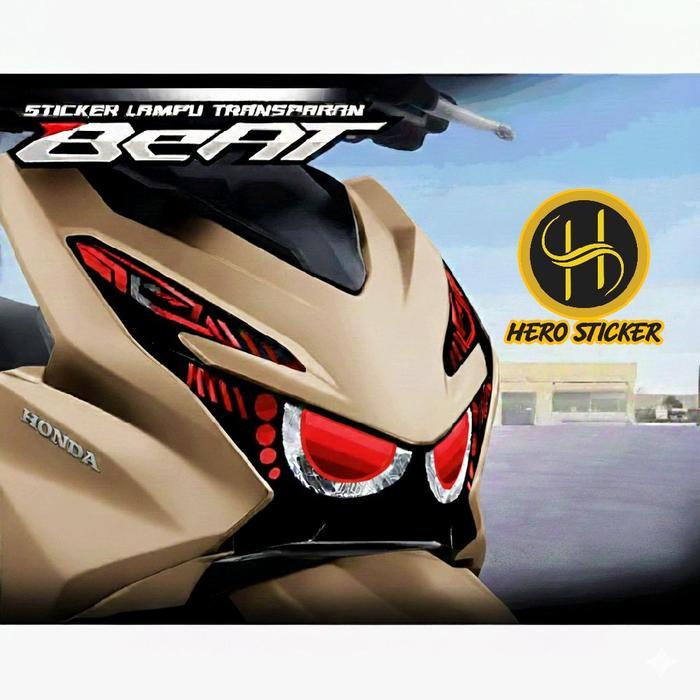 Hero Sticker STIKER Alis Lampu BEAT DELUXE 2024 variasi stiker mata alis HONDA BEAT DELUXE GEN 2