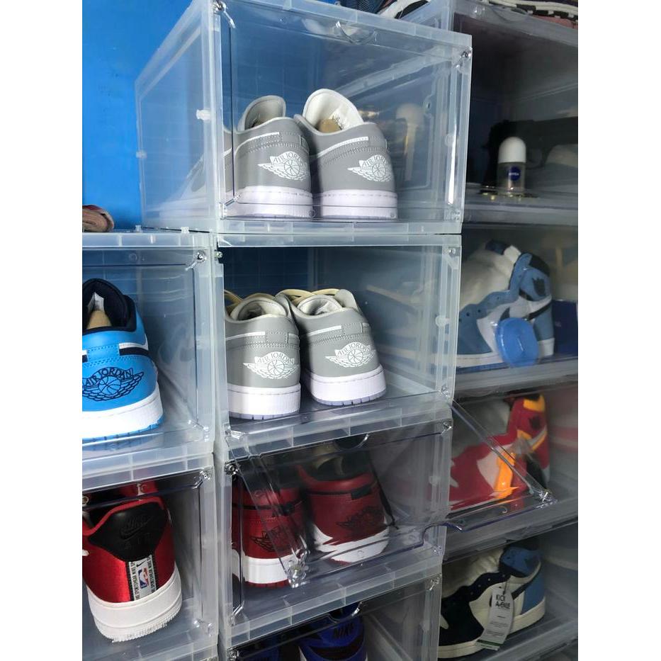 "New" box sepatu transparan / shoes box besar