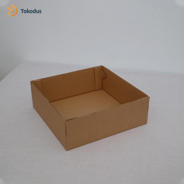 [Harga 100 Pcs] Dus Kue Dus Packing Dus Hampers Tutup Mika 25 X 25 X 9 Cm Diskon Sale