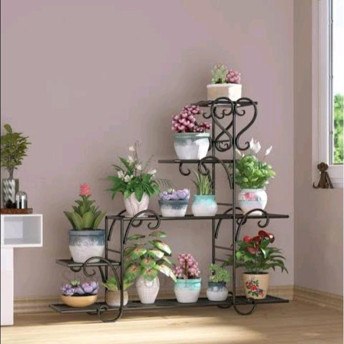 Premium Standing Pot Rak Bunga Besi Rak Besi Rak Susun Rak Tingkat Rak Serbaguna Rak Tanaman Hias
