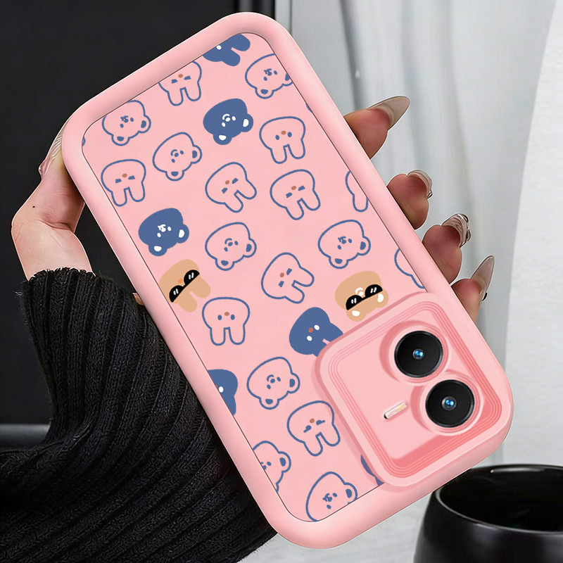 Casing Hp untuk VIVO Y22 Y22s Y22T Case Little bunny fully stamped Kasing silikon Cesing Softcase ba