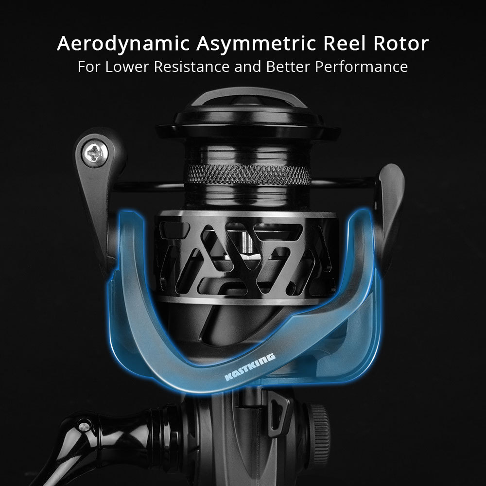 KastKing Zephyr Light Weight Spinning Fishing Reel 7+1Ball Bearings 10 kg Drag Carbon Fiber Drag for