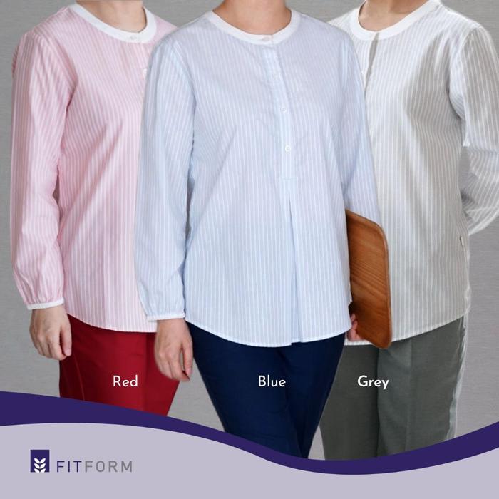 Seragam Suster Fitform / Perawat - Pinstripes Workshirt Lengan Panjang