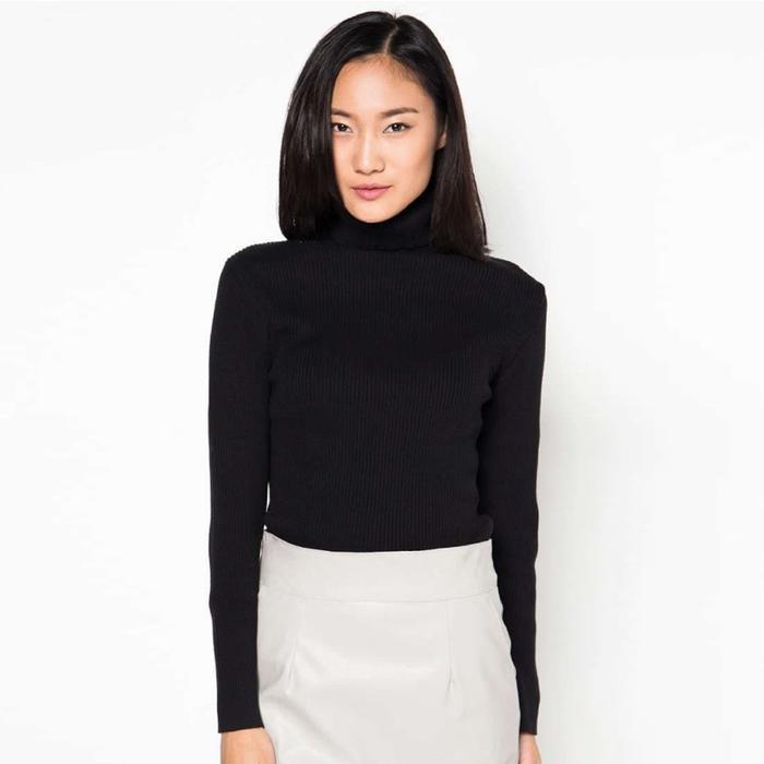 Noir Sur Blanc NP Rollneck Black - S