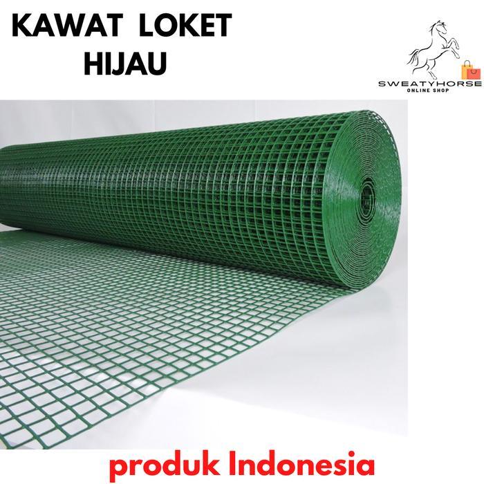 Kawat Loket PVC Kawat Hijau Kawat Ayakan Ram PVC Hijau 1/4 Inch