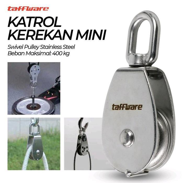 Katrol Kerekan Mini Serbaguna Swivel Pulley Stainless Steel m50