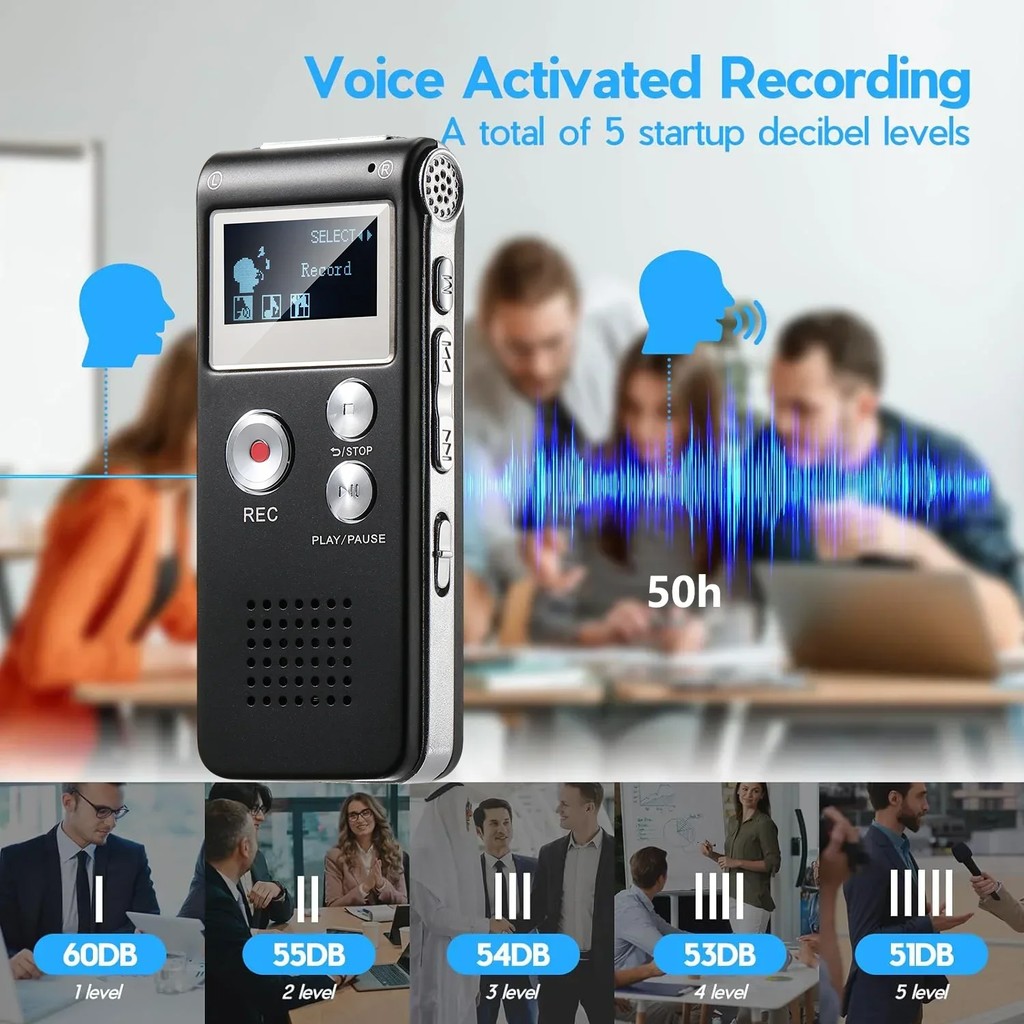 Digital Voice Recorder Voice Activated Recorder Mini Voice Recorder Upgraded Small Audio Recorder