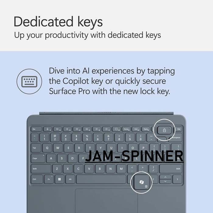 Keyboard Microsoft Surface Pro 12 Keyboard Co-Pilot Original Ori Asli Baru Bergaransi Resmi Warna