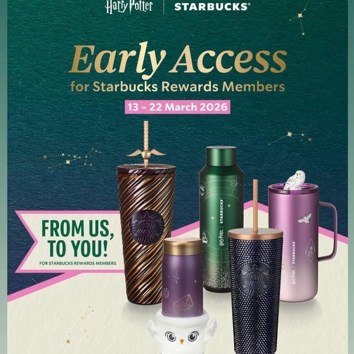 Ada Stok Official Tumbler Bottle Merchandise, Starbucks x Harry Potter