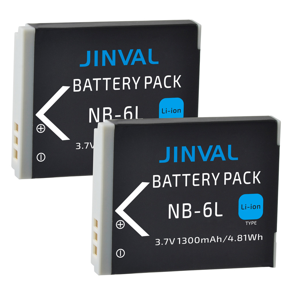 JINVAL 1300mAh NB-6L Battery NB 6L NB6L + PD20W Fast Dual Charger For Canon IXUS 95 IS, 105,