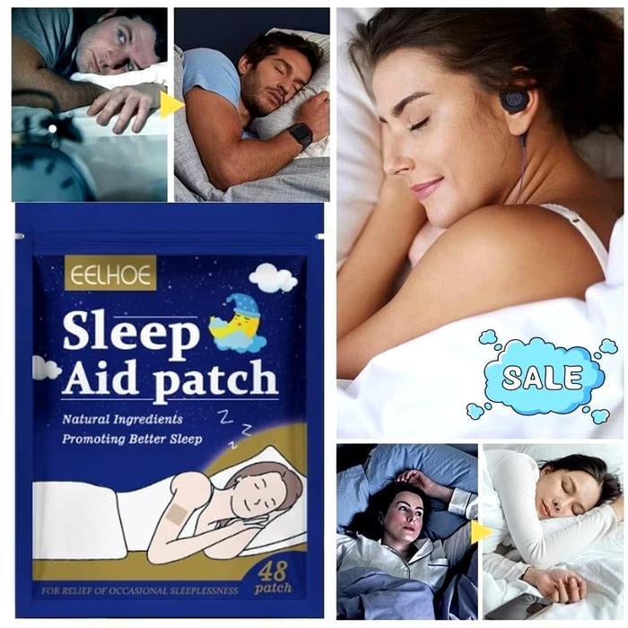 Kesehatan Sleep Patch Sleeping Patch Sticker Bantu Tidur Good Night Sleep Aid Patch 48Pcs