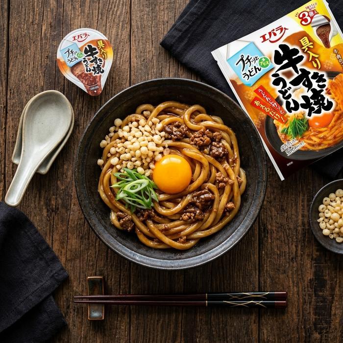 Promo Ebara Puchitto Udon Sauce Saus Mi Instan Premium Khas Jepang (Kama-Tamago & Beef Sukiyaki)