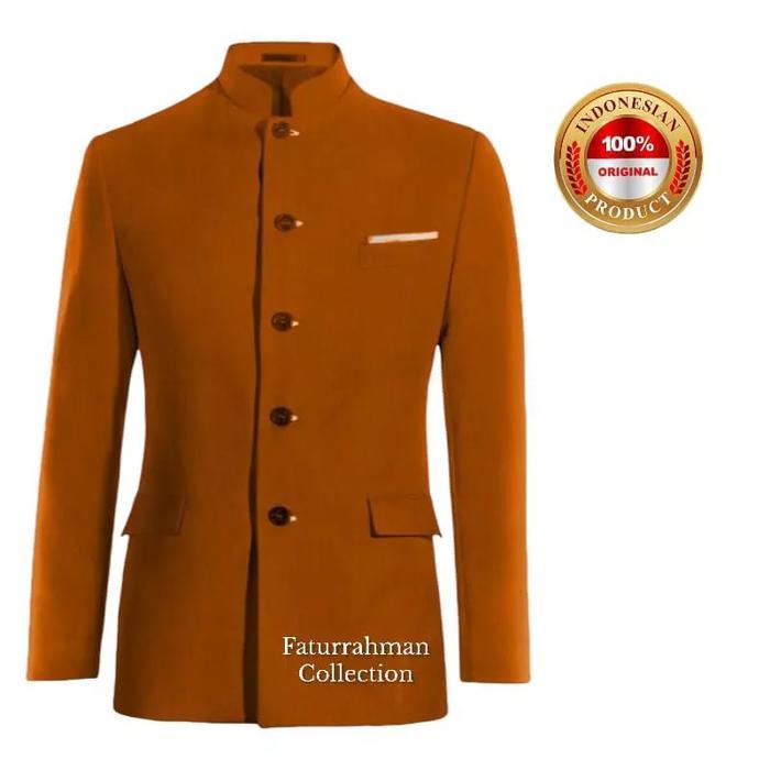ASLI Pakaian baju jas beskap ajawa mandarin jas koko pria jasko santri kondangan pesta premium jumbo