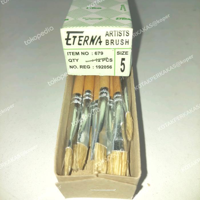 Terlaris Kuas Lukis Eterna No 5 perlusin SALE
