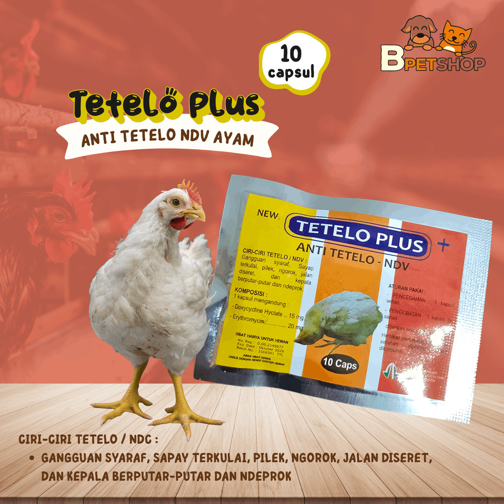 Tetelo Plus - 10 Capsul - Anti Tetelo NDV Ayam