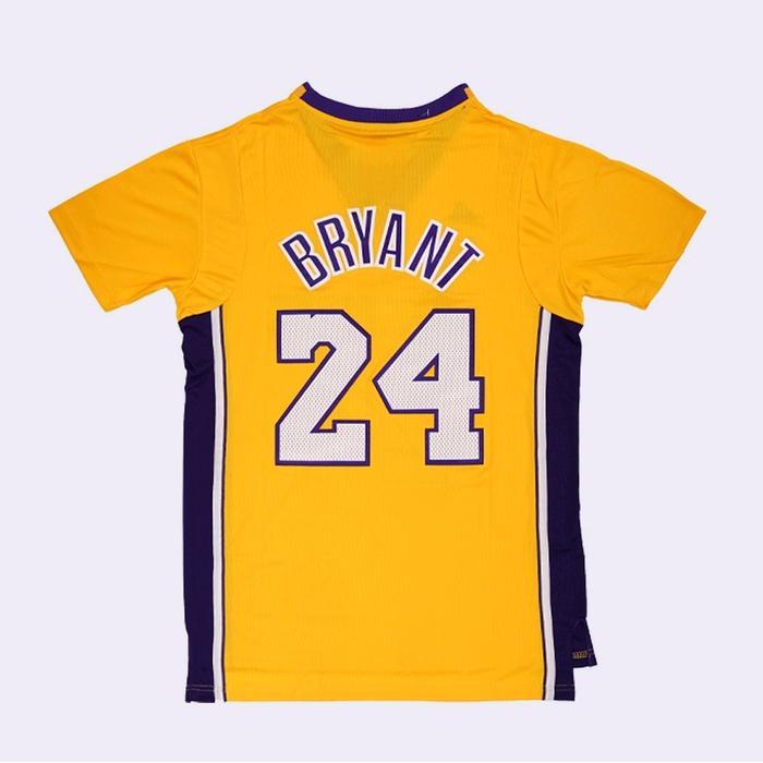 Baju Jersey Basket Kobe Bryant LA Lakers Sleeve Jersey Kuning