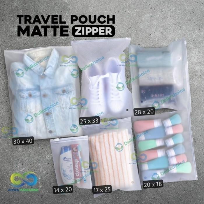 EKSLUSIF GRATIS ONGKIR KANTONG PLASTIK TRAVEL POUCH ORGANIZER KOSMETIK LANDSCAPE 28CM x 20CM