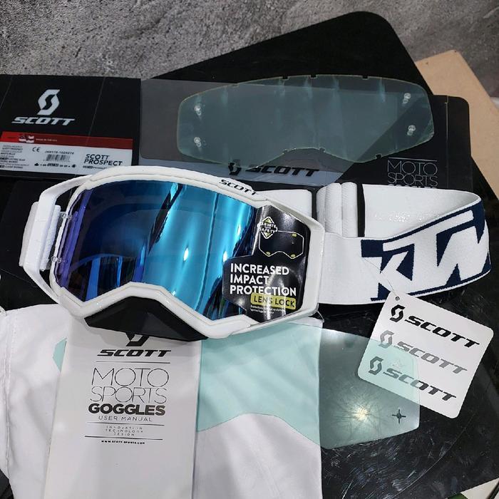 "New" Scott Dua Lensa Google Helm Cross Trail