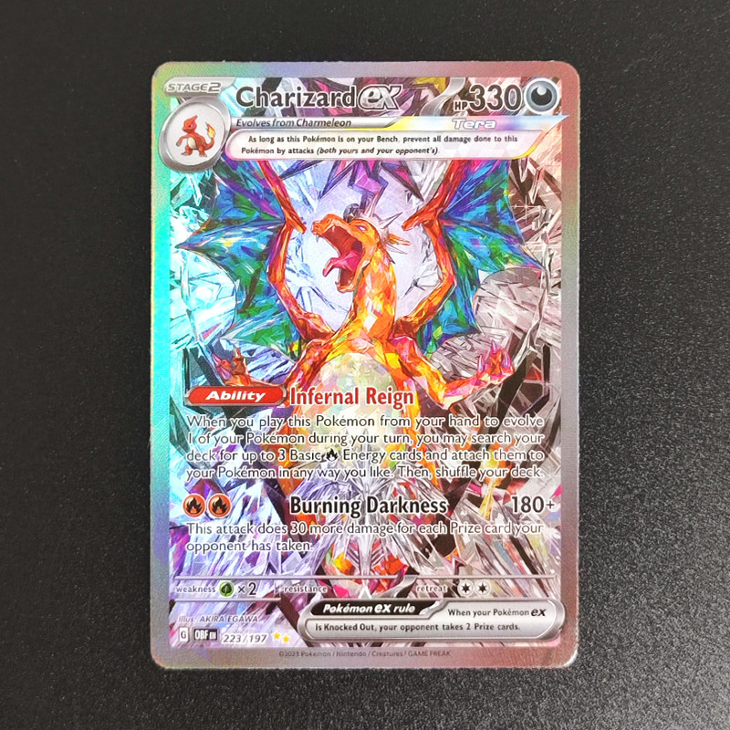 DIY Proxy PTCG PKM Foil Card English Charizard EX #234 Paldean Fates Charizard EX #223 Obsidian