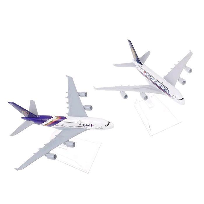 Bisa Grab 15-16Cm Pesawat Diecast Metal Aircraft Model Original A380 B747 B777 B737 A320 A340 A350