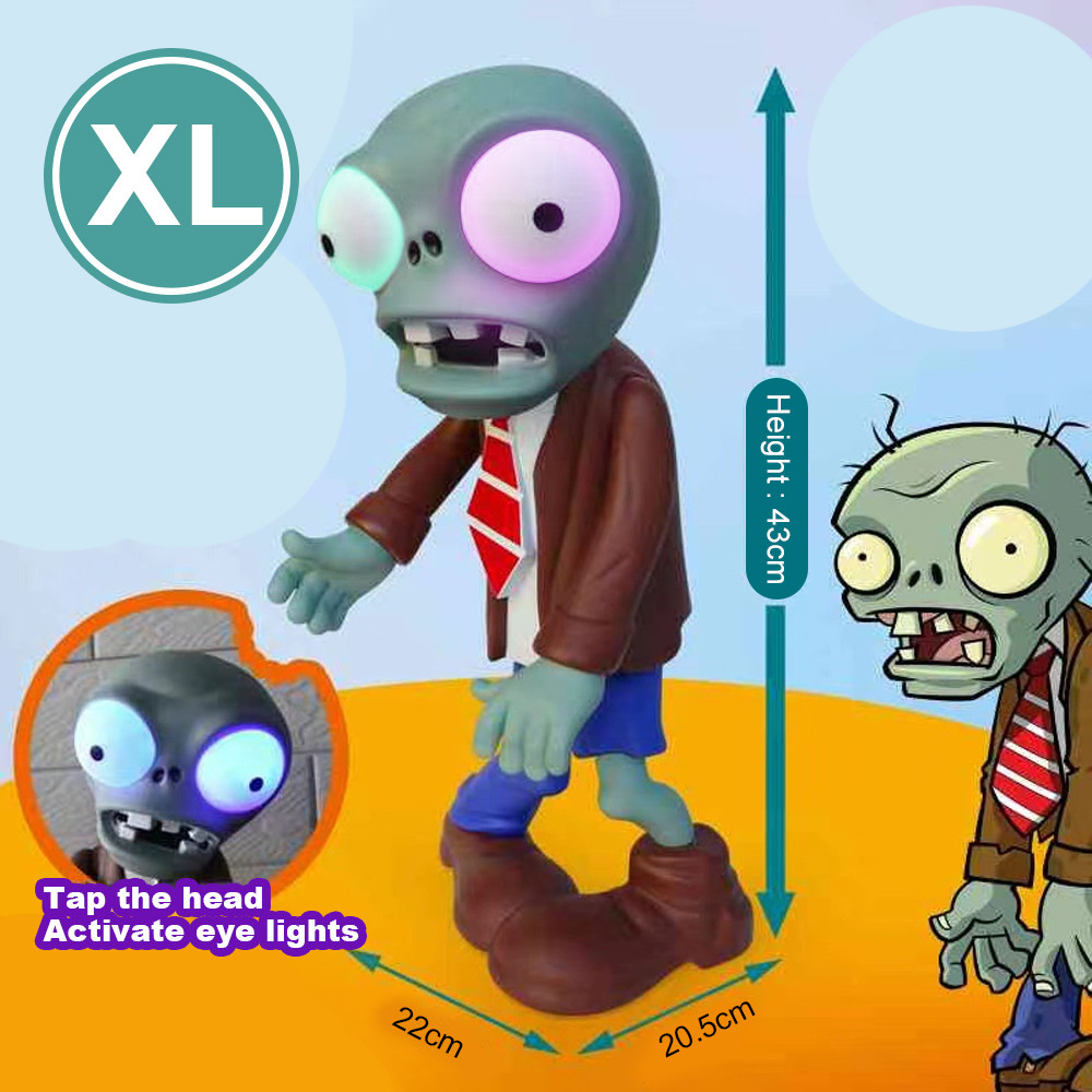 Plants vs. Zombie Toys Extra Giant Zombie Large Lighting Decoration Doll Handmade Both Arms And