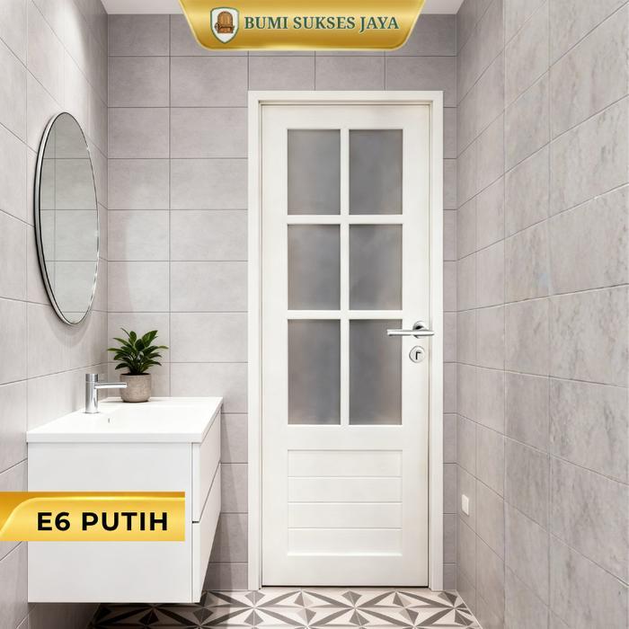 Pintu Rumah Model E Pintu Kamar Mandi UPVC Pintu UPVC Berkualitas Pintu Kamar Premium Pintu Toilet U