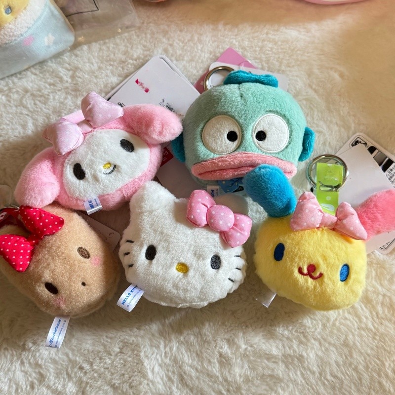10CM Marron Cream My Sweet Piano Head Shape Plush Keychain kawaii Cartoon Melody usahana Rabbit Doll