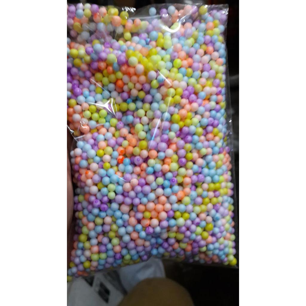 NEW Butiran salju styrofoam sterofoam bulat kecil warna warni gabus