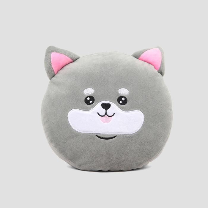 Boneka Anjing Peluk Empuk Warna Abu-abu