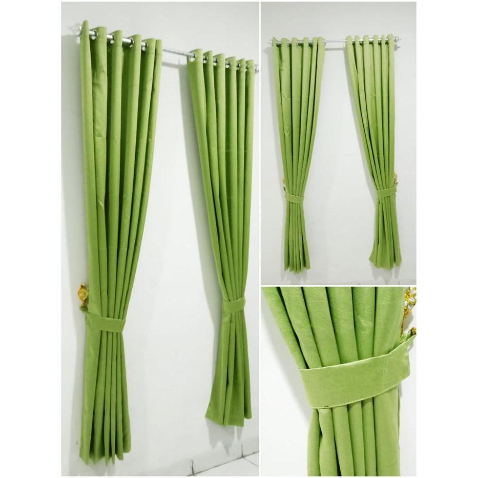 Gorden Blackout Gordeng Polos Gordyn Jendela Hordeng Pintu Minimalis Warna Ungu