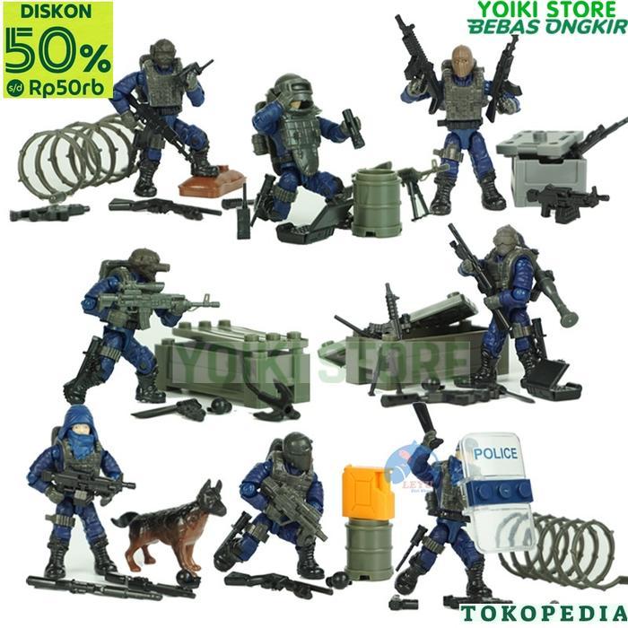 HOT SALE Y.S BRICK MAINAN ACTION FIGURE MODEL POLISI SWAT WW2 UNTUK ANAK LAKI TERMURAH