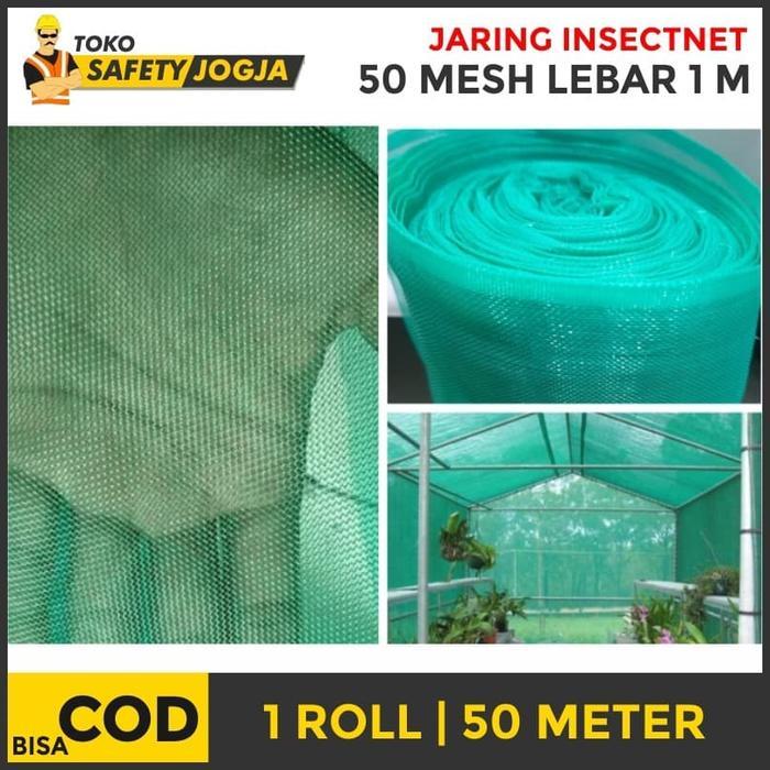 1 Roll Insect Screen Net Green Hijau Jaring Hijau Waring 1M X 50M Mesh 40