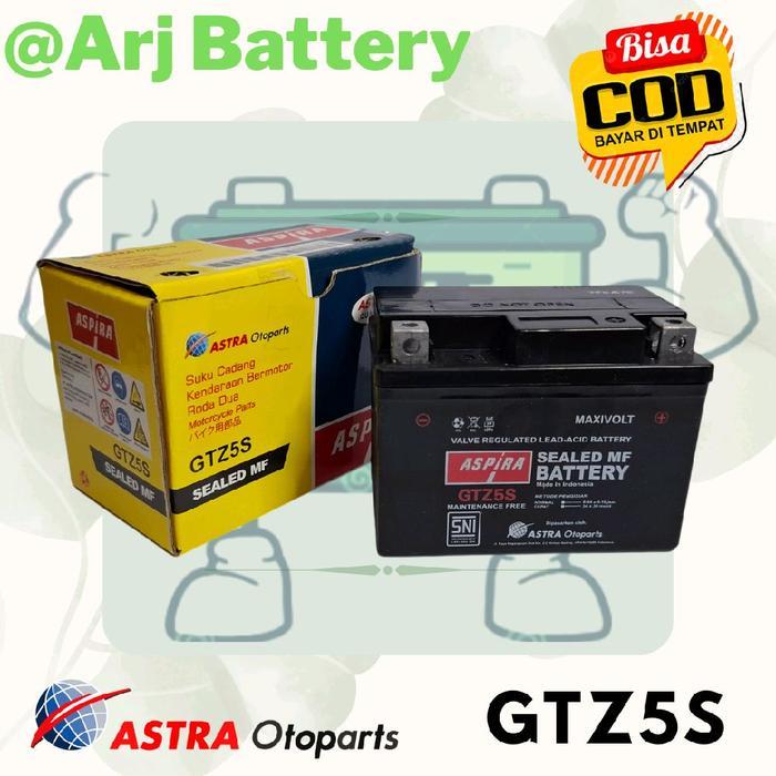 Aki Motor 12 Volt Yamaha Jupiter Mx King, Mio Soul, Vixion, R15, Xeon, Aspira Gtz5S Mf/Full Kering