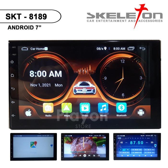 Ready 2 din Head Unit Android 7 inch Skeleton 8189 Double Din Bluetooth GPS