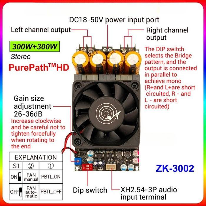 Ready TPA3255 Amplifier Class D Stereo BTL Bridge Hifi HD Sound High Power Amplifier 600W Original