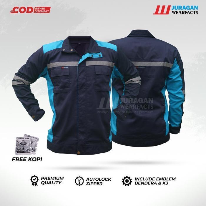 DISKON Weaack Safety baju seragam lapangan proyek tambang Semi Jaket Atasan baju seragam kerja