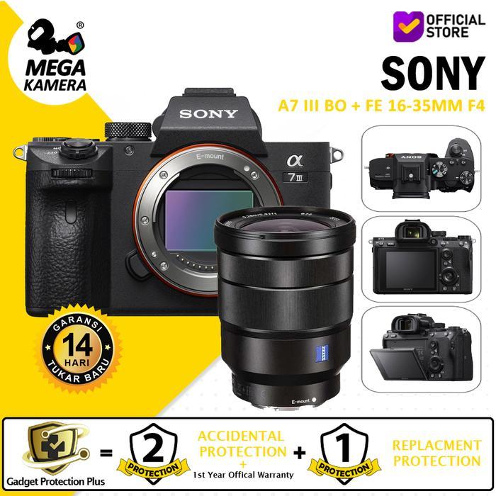 Sony Alpha 7III / a7 III Mirrorless Camera A7III + Lensa Sony FE 16-35mm F4 ZA OSS
