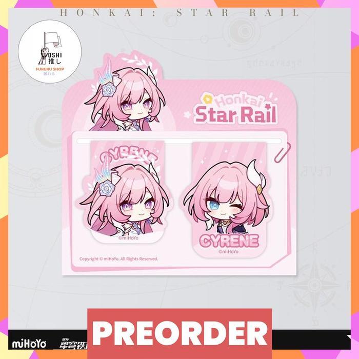 HOT SALE HONKAI: STAR RAIL CYRENE POM-POM EXHIBITION SERIES THEME MAGNETIC BOOKMARK SET (3CM)