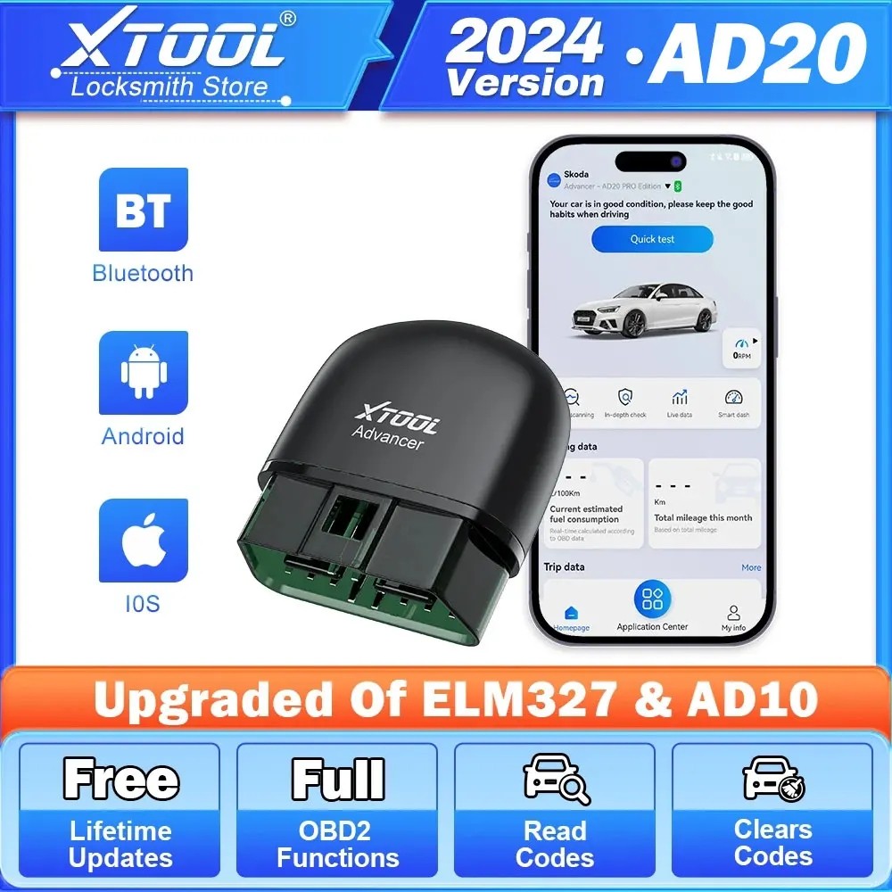 XTOOL AD20 Advancer OBD2 Code Reader Scanner Car Engine Diagnostic Tools Full obd Function Android /