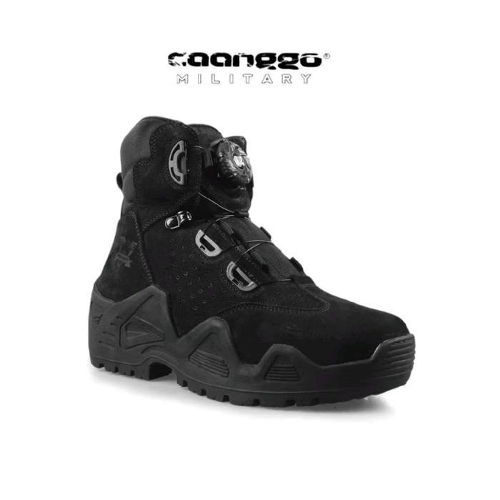 Caanggo - Sepatu PDL Angkle Boots Tali Putar Bahan Kulit Sapi Sepatu PDL Lantas TNI POLRI SECURITY