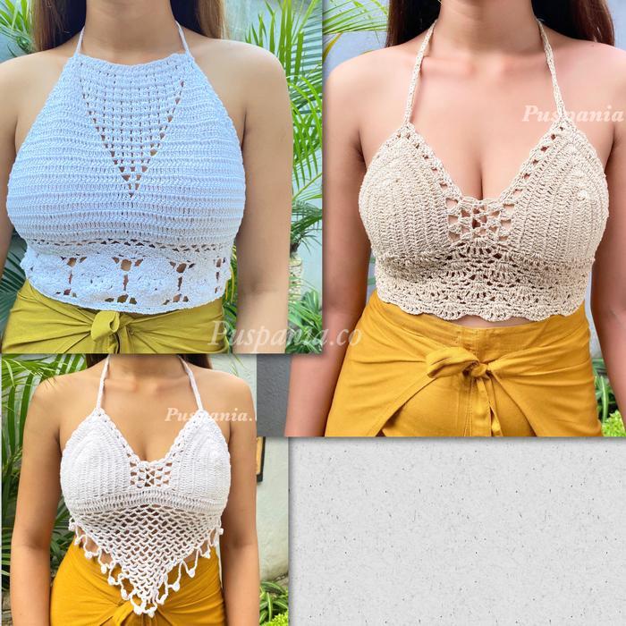Premium BRA BH RAJUT BALI BIKINI CROCHET BIKINI PANTAI BRA RAJUT BALI