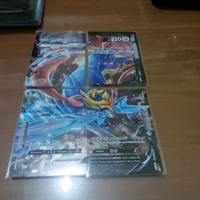 Zacian V union promo limited edition (Dapat 4 kartu) pokemon kartu