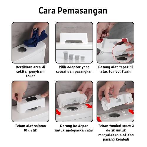 Flush Smart Sensor Toilet / Automatik Butang Indukti Toilet Flush Toilet Flush External Infred /