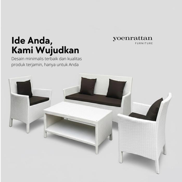 Kursi / Sofa Tamu Hawai Rotan Sintetis Tbk