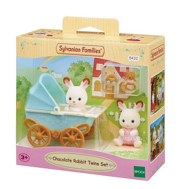 Mainan Koleksi Sylvanian Families Chocolate Rabbit Twins Set 2019