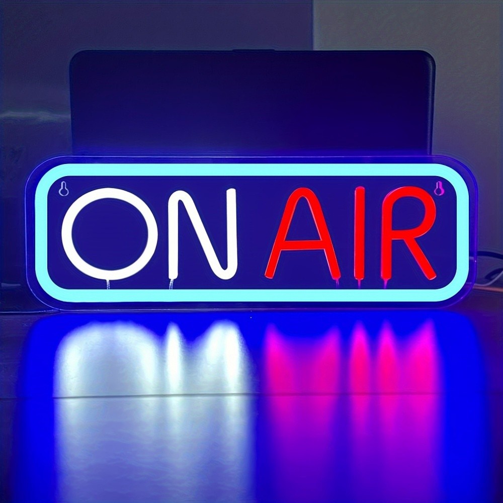 ON AIR Neon Signs - LED Live On Air Neon Lights For Gamers Streaming/Recording Sign - Round Led Sign