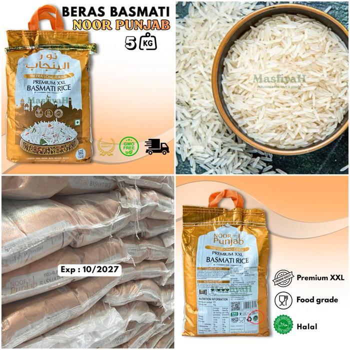 BASMATI NOOR PUNJAB 5KG BASMATI 5KG BERAS BASMATI BIRYANI BRIYANI KABSAH MANDHI KEBULI BASMATI RICE