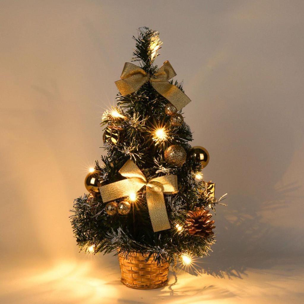 LED Christmas Tree Mini Christmas Tree With Light Thick Snowy Frosted Artificial Christmas Tree With